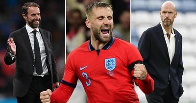 Gareth Southgate reminds Erik ten Hag of Luke Shaw's ability after superb England display