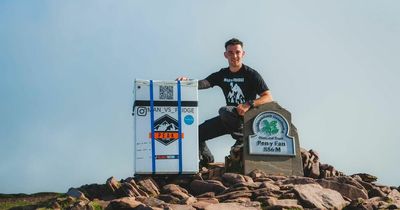 Marine climbs Wales' three highest peaks with fridge strapped to his back