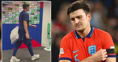 Harry Maguire spotted limping on way out of Wembley after Germany horror show