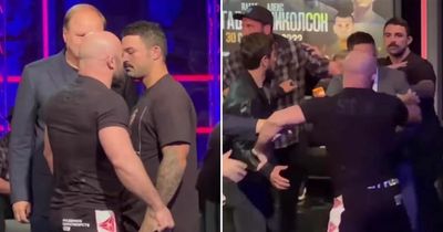 Former UFC star Mike Perry nearly ignites brawl with Russian fighter in TV studio