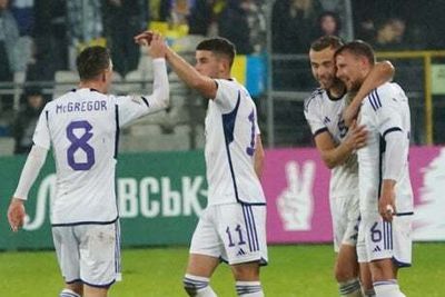 Ukraine 0-0 Scotland: Steve Clarke’s depleted side secure Nations League promotion