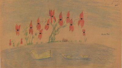 Lost drawings paint a picture of life at Mount Margaret Mission for Aboriginal children