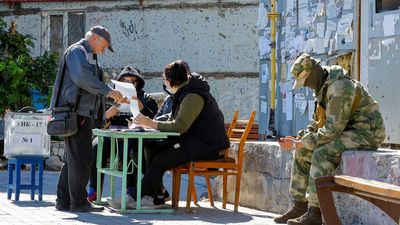 Zelensky vows to defend Ukrainians in occupied regions after 'sham' vote
