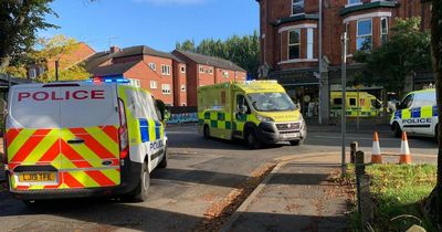 Emergency services rush to street after woman hit by car