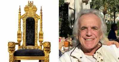 Stripclub boss Peter Stringfellow's iconic gold throne sold by his son for almost £4,000