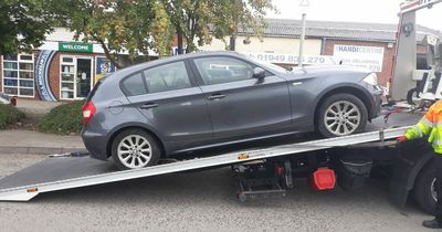 Police seize car 'left on roadside for days' in Nottinghamshire town