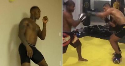 Alex Pereira mocks "easy" Israel Adesanya training footage with hoverboard trick