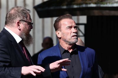 Schwarzenegger calls for 'fight against hate' during Auschwitz visit