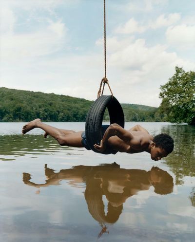 A startled youth on a tyre swing: Tyler Mitchell’s best photograph