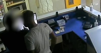 Thug caught on CCTV stamping on hotel receptionist's head in disgusting attack