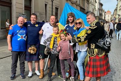 On the streets of Poland with Ukrainian fans as their side faced Scotland