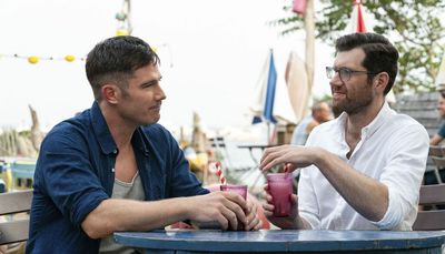 In ‘Bros,’ Billy Eichner’s just a boy, sitting in front of a boy, making a terrific rom-com