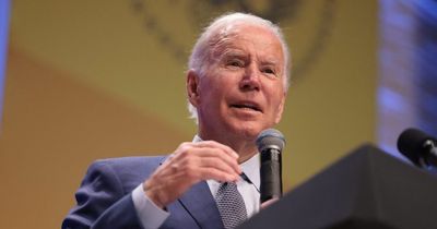 Joe Biden asks if politician he paid tribute to after she died is in crowd during speech