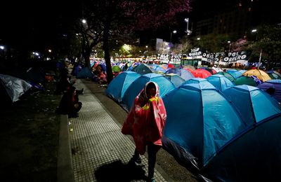 Argentina's economic crisis draws protests even as poverty rate eases