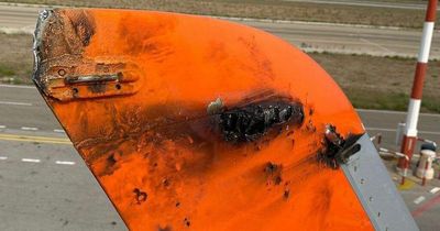 Terrifying aftermath of lightning strike on easyJet plane’s wing that forced landing