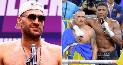 Tyson Fury mocks "p****" Oleksandr Usyk after Anthony Joshua training offer