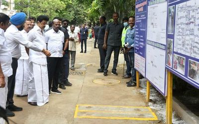 Stalin checks the status of storm-water drain construction in south Chennai