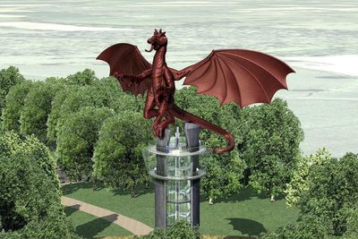 Art dealer used cancer charity funds on project to build giant dragon statue