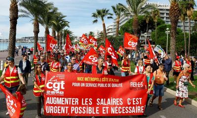 French teachers and transport workers strike over pay and pension age