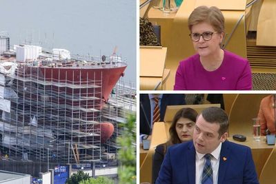 Nicola Sturgeon says Douglas Ross 'making things up' in heated clash over ferries