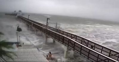 Daredevils cheat death during Hurricane Ian by wakeboarding and swimming