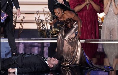 Jimmy Kimmel denies gatecrashing Quinta Brunson’s Emmy speech was ‘racial’