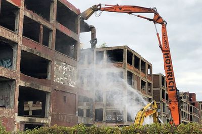 Detroit begins demolition of blighted Packard car plant