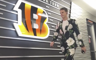 Joe Burrow arrived to the Bengals game in a floral printed suit and NFL fans had mixed opinions