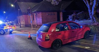 Uninsured driver arrested in Caerphilly after attempting to flee the scene of a collision