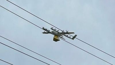 Queensland's Browns Plains without electricity after drone food delivery crashes into powerlines