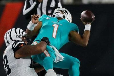 Tua Tagovailoa: Miami Dolphins quarterback taken to hospital after suffering head injury in Cincinnati