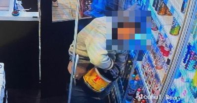 Thief tried to stuff six-litre beer keg down his trousers on shop CCTV