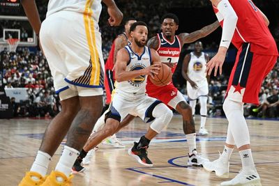 Watch: Steph Curry drills deep 3-pointer in preseason opener vs. Wizards in Japan