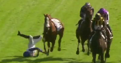 Irish jockey Rossa Ryan pushed off his horse by jockey rival Christophe Soumillon in shocking incident