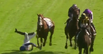 Irish jockey suffers horrific fall after being pushed off horse by rival