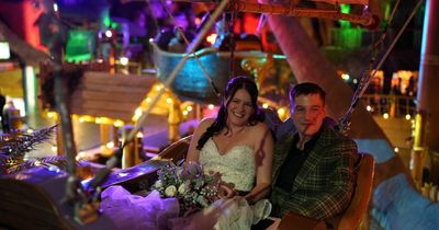 Bride and groom tie the knot at theme park after dream Las Vegas wedding fell through