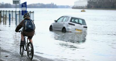 Tour of UK's wettest roads includes waterlogged London street where cars float away