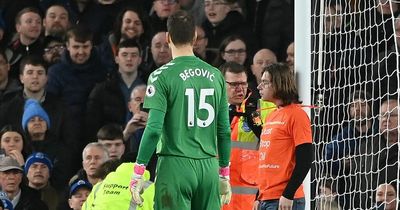 Asmir Begovic shares X-rated reaction to Just Stop Oil protestor at Everton game