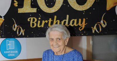 Celebration time for family woman Annie Burnside who enjoys milestone 100th birthday