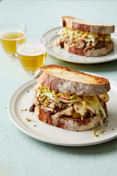 Tamal Ray’s recipe for pork belly sandwiches with apple and fennel slaw