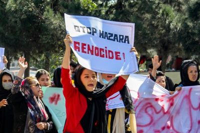 Kabul classroom bombing death toll rises to 35 as women protest 'genocide'