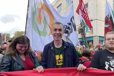 House Of The Dragon actor joins march for Welsh independence in Cardiff