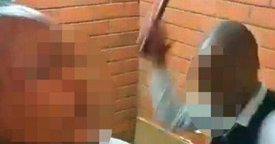 Two security guards brutally beat man who stole just a few jars of peanut butter