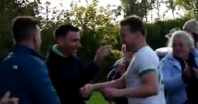 Andy Moran retires from club football after scoring 3-3 in relegation semi-final prompting guard of honour