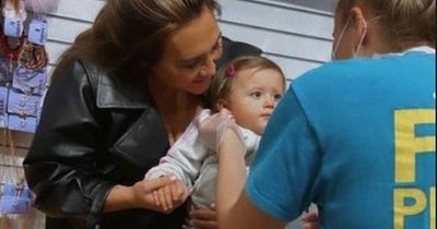 Lauren Goodger admits she was 'so nervous' as she gets baby Larose's ears pierced