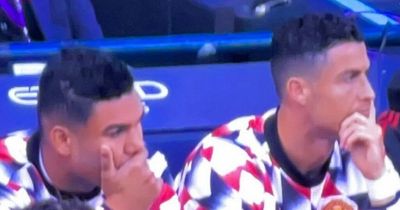 Cristiano Ronaldo and Casemiro's reaction spotted from bench as Man Utd battered in derby
