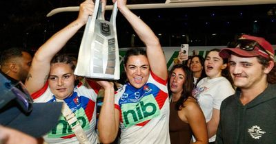 Knights women celebrate maiden NRLW premiership