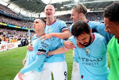 Erling Haaland and Phil Foden hit hat-tricks as Man City rout Man Utd