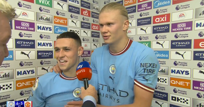 Erling Haaland gives brilliant two-word verdict on his Man City hat-trick vs Manchester United