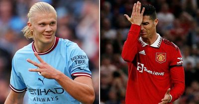 Erling Haaland equals Cristiano Ronaldo record vs Man Utd to add further insult